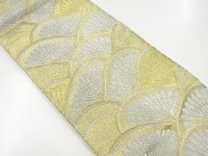 アンティーク　花青海波模様織り出し袋帯（材料）